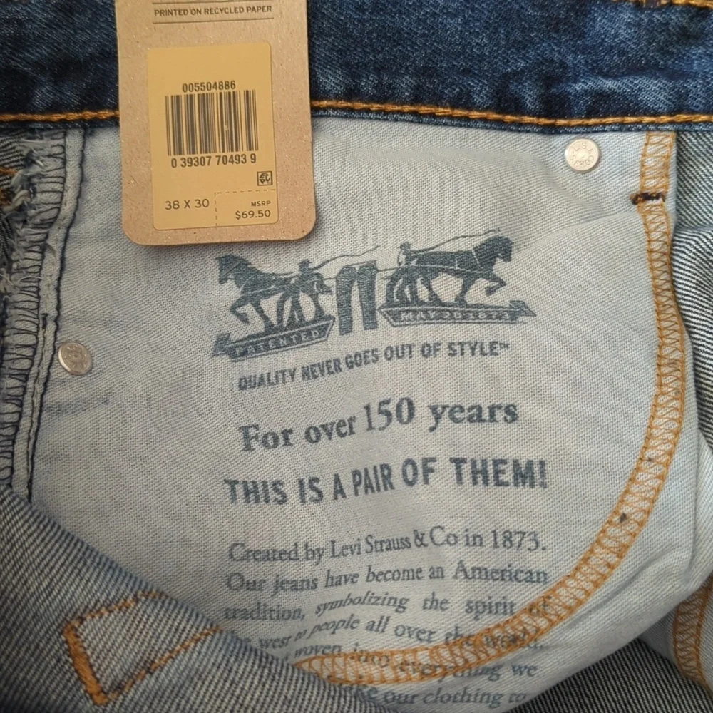 Levi's 550 Relaxed Fit Blue Jeans 38 X 30 New With Tags!!!